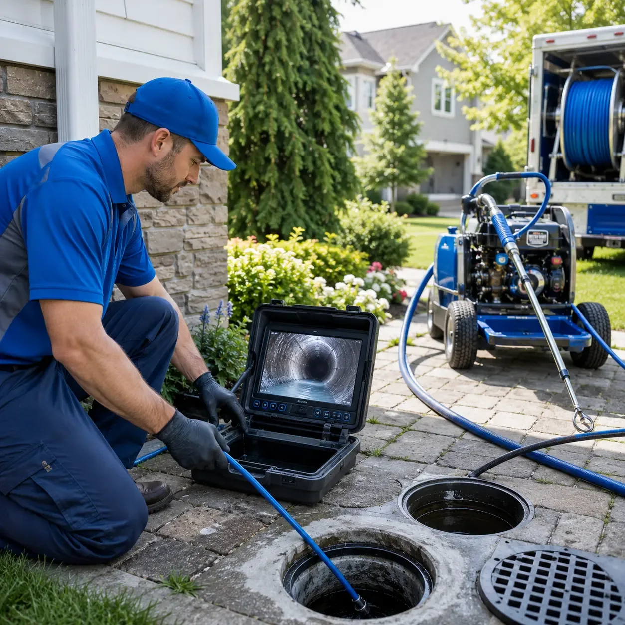 Outdoor drain cleaning professionals serving Sunset, TX