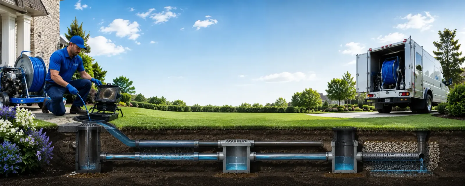 Outdoor drain cleaning information for Sunset, TX